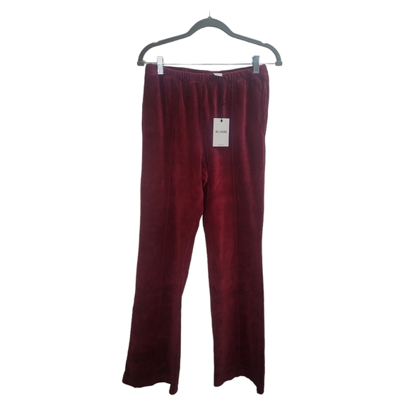 RE/DONE Burgundy Velour Flare Lunge Pants Size Small@❗SALE❗ - Picture 5 of 12